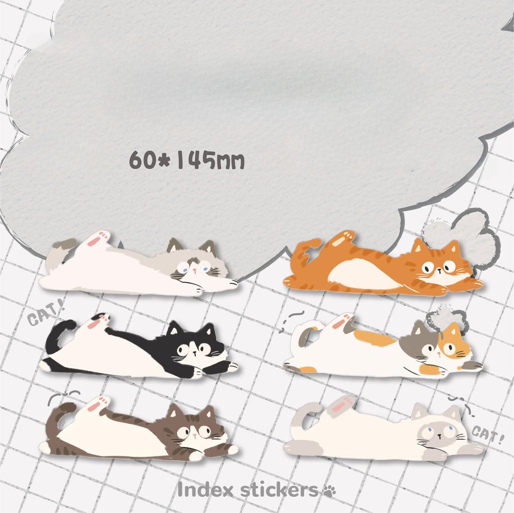 180Pcs/set Sweet Cartoon Sticky Note for Student Kawaii Kitten Scrapbooking Memo Pad Cute Student Index Label Sticky Note