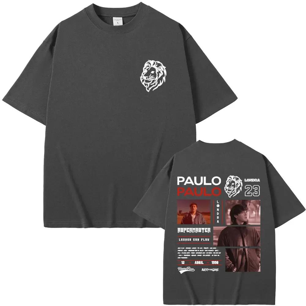 Rapper Paulo Londra Homerun Merch Tshirt Unisexs Fashion Casual Oversized T Shirts Unisex Wounisex Hip Hop Vintage Crewneck Tshirts Bl