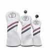 3 Pieces Golf Headcover with Pull Tag Padded Club Head Cover Textured for