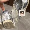 Canvas-Turnschuhe mit Leder-Obermaterial | Unisex Freizeit-Sneakers | Retro-Turnschuhe – Silber