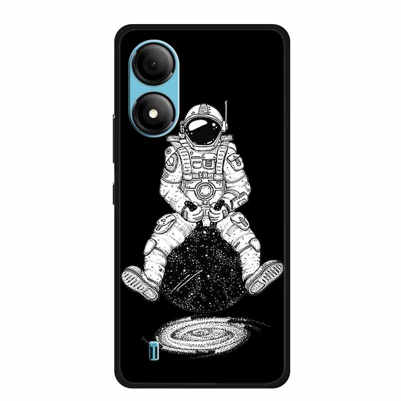 Funda For ZTE Blade A33S Case Cute Cartoon Cat Black Silicone Soft Phone Case For ZTE A33S Back Cover Case A 33 S 33s Coque Capa
