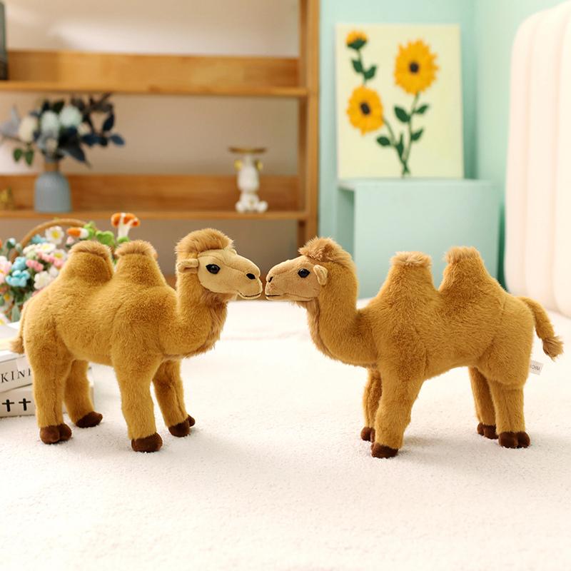 Stehende Kamel-Plüschtiere, weiche Stofftiere, steife Kamel-Spielzeuge für Kinder, kreative Dekoration für Bücherregal/Auto, lustiges Geschenk