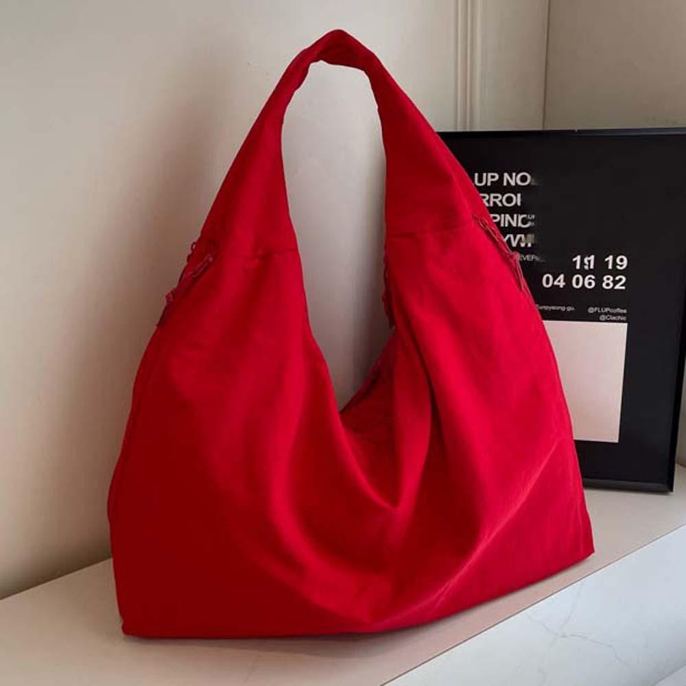 Multi-Pocket Nylon Shoulder Bag Casual Storage Pouch Versatile Commuting Handbag  Shopping