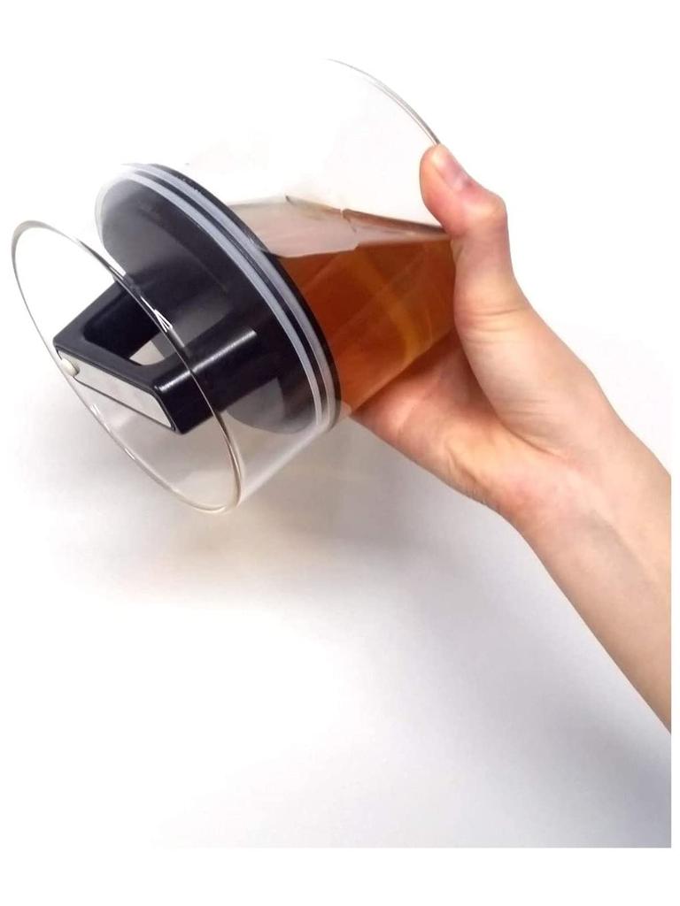Fujisho Felio Glasaufbewahrung mit Luftregler, keine Farbe, 1 Behälter, Dose, 1300cc, Reduzierer, Größe, Ein-Touch-Bedienung, Luftdicht, Anti-Oxidation,