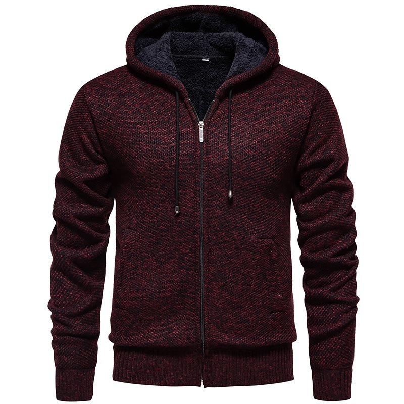 2026 Autumn Winter New Sweater Men s Jacket European American Fashion Casual Knitted Cardigan Hood M
