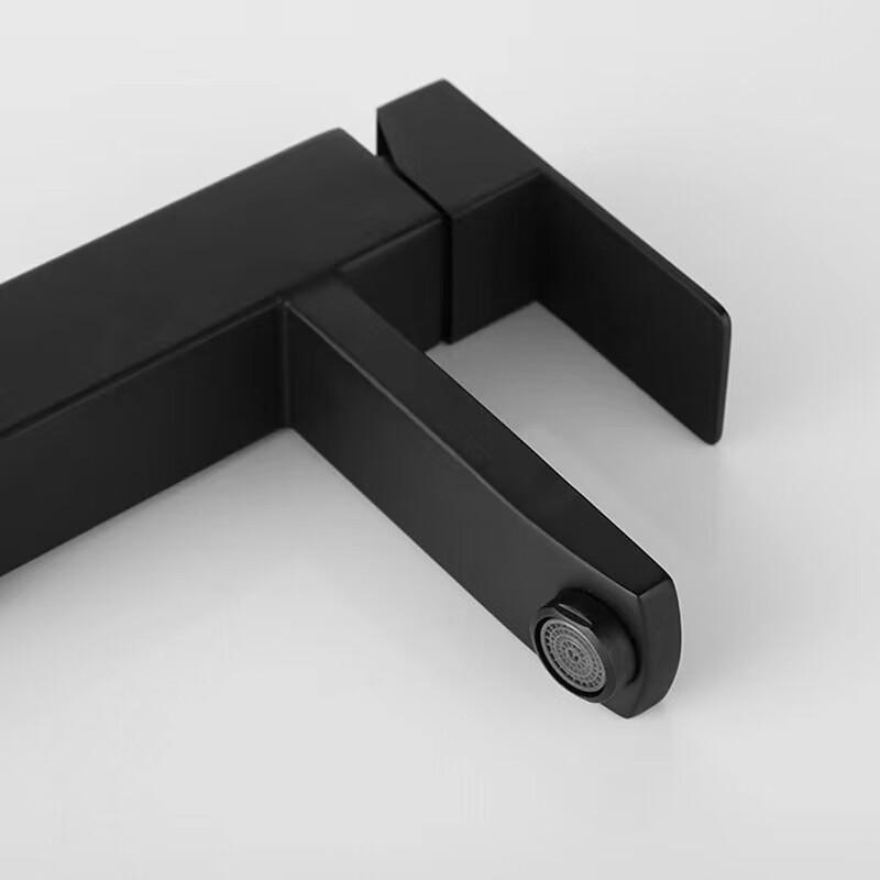MDNG Square Black Painted Basin Faucet