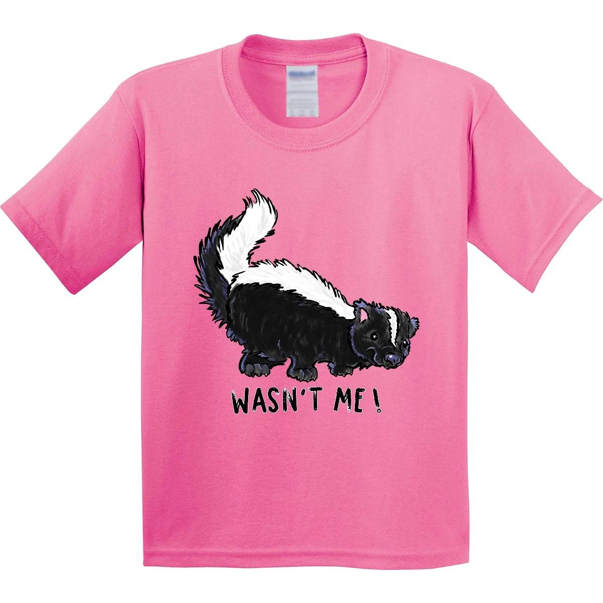 Inktastic Animals Cute Skunk Wasn t Me! Youth T-Shirt Animal Breeder Pests Fart 100
