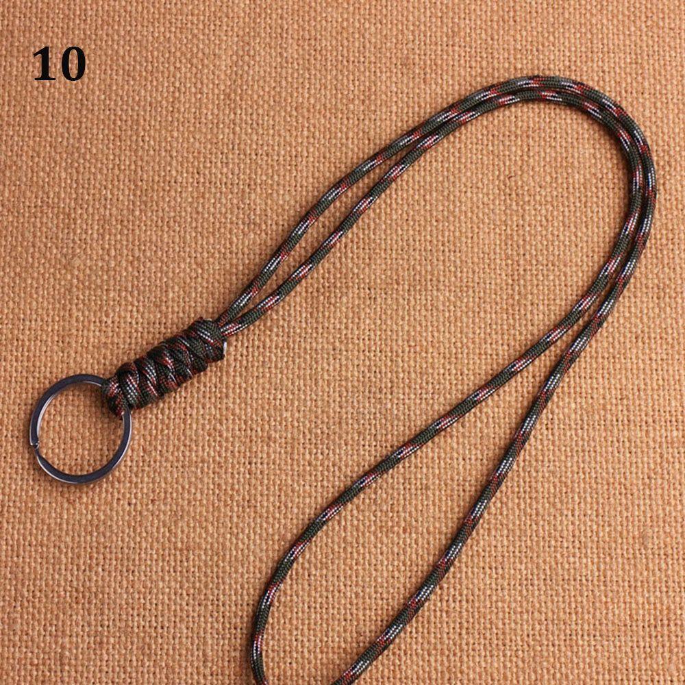 New Emergency Survival Backpack Self-Defense Lanyard Round Buckle Parachute Cord Key Ring Paracord Keychain