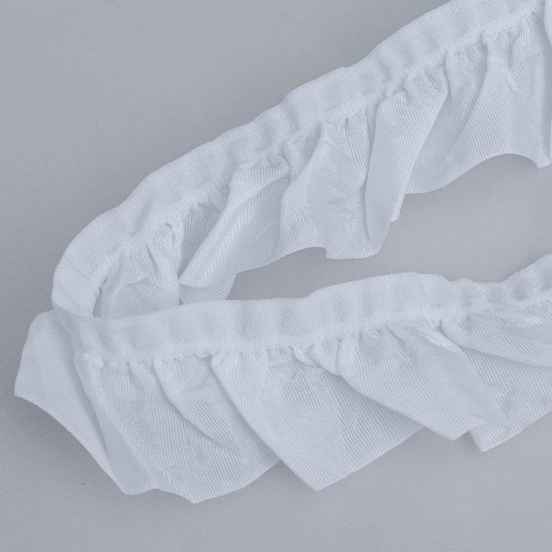 

Романтичная и уютная ручная работа 2,5 см односторонняя полупрозрачная грибовидная эластичная гофрированная лента ручная работа своими руками край юбки кукольная одежда аксессуары кружево 2.5cm*10 yards