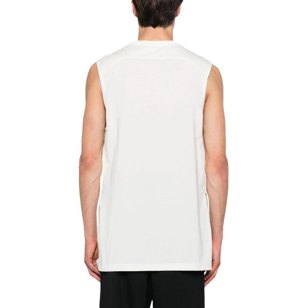 Y-3 Solid Color Sleeveless Crew Neck Tank Top Men Tops White IV8236