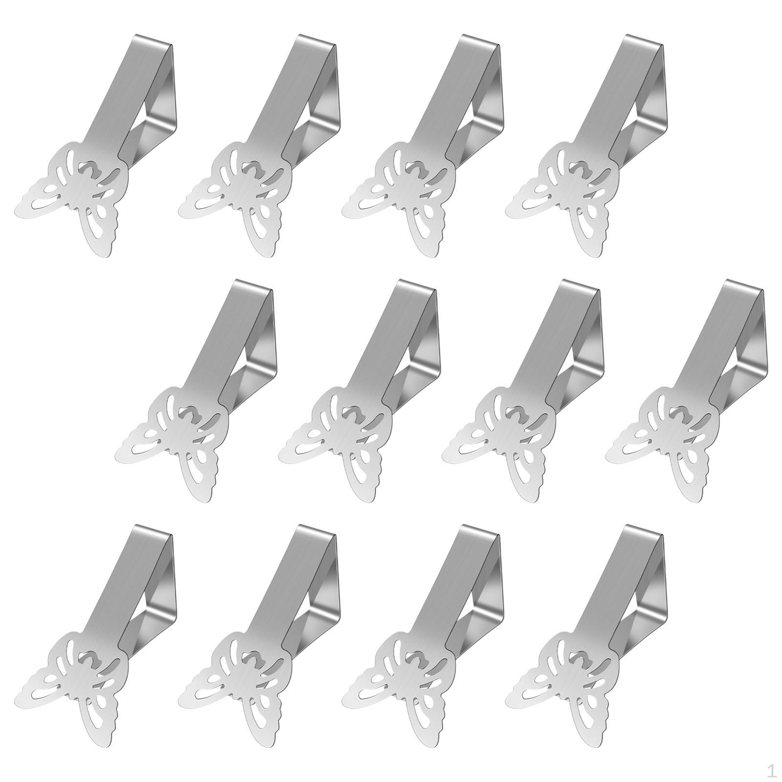 

12 штук Зажимы для скатерти для пикника Держатели скатерти Премиальные зажимы для покрытия для обеда Butterfly Shape