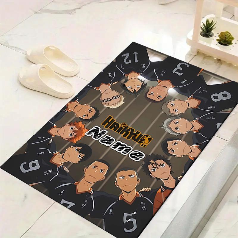 Custom 1Pc Haikyuu Name Artwork Rug Office Carpet Indoor Outdoor Entrance Doormat Nonslip Soft And Comfortable Living Room D2915102