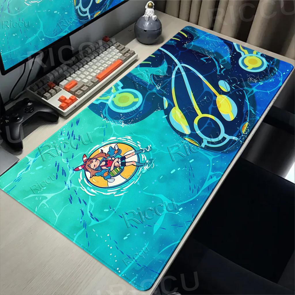 Mouse Pads P-Pokemon Kawaii Kyogre Pattern PC Computer Gaming Accessories Rug Rubber Extended Carpet Gamer Keyboard Non-slip Mat