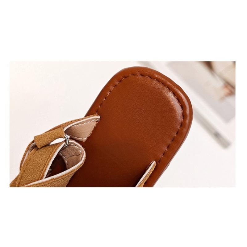 Artistic Retro Girls' Beach Sandals for Toddlers & Youth Simple Soft-Sole Princess Shoes for Babies Fashion Kids Shoes