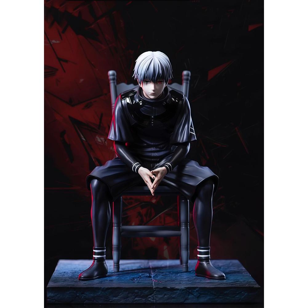 Tokyo Ghost Anime Figure Kaneki Ken Action Figure Mask men Double Head Statue Kaneki Ken Figure Removable pvc Model Ornament Toy
