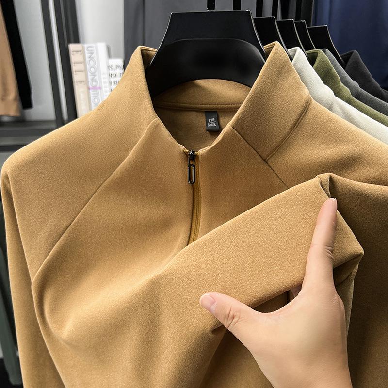 Men s Thermal Fleece Stand Collar Hoodie - Autumn/Winter Casual Fashion 3XL