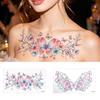 Waterproof Butterfly Flower Tattoo Stickers 3D Texture Temporary Tattoo  Women