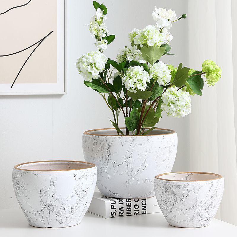 Nordic Style Extra-Large Ceramic Flower Pot for Indoor and Outdoor Use - Ideal for Money Tree & Pothos Creative Bonsai
