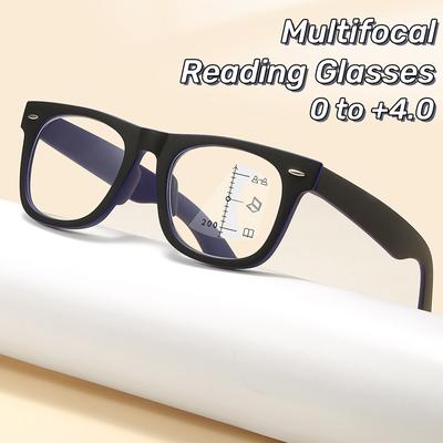 New Progressive Multifocal Reading Glasses Far and Near Dual-purpose Presbyopia Glasses High-definition Anti Blue Light Glasses