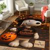 1Pc Halloween Snoopy Treats Night Rug Office Carpet Indoor Outdoor Doormat Nonslip Soft And Comfortable Living Room Christmas Halloween Gift D918103