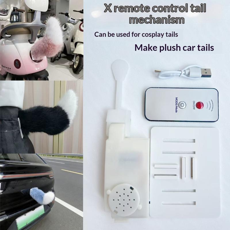 Car Electric Remote Control Shaking Tail with Sound Effect Funny Auto Interior Decor for Car Enthusiasts Gift