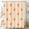 Sunburst Shower Curtain Orange Sun Pattern Bath Decoration Waterproof Fabric Shower Panels Decorative 72''X84'' (L)