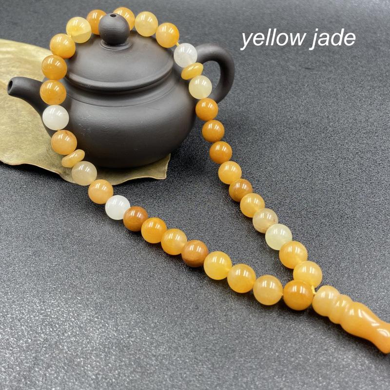 Handmade Beaded Bracelets: Natural Agate Stone Islamic Rosary Prayer Healing Crystals