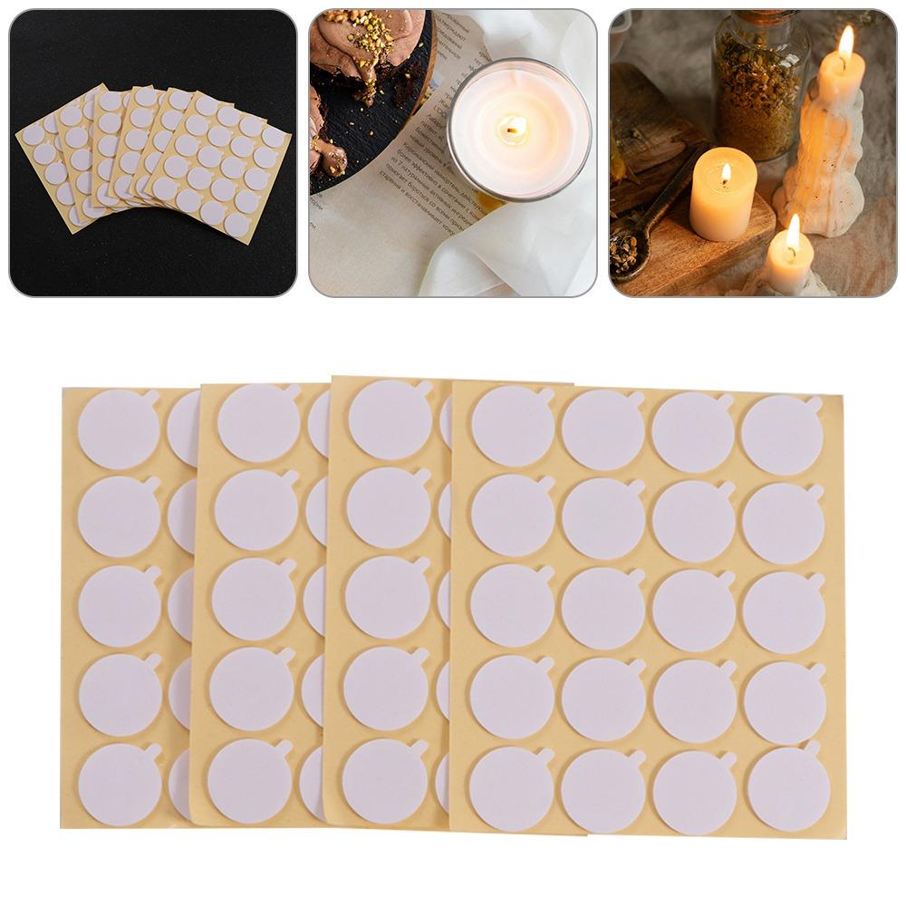 

240PCS Heat Resistance Candle Wick Stickers Stickers Candle Wick Glue Candle Making 20mm