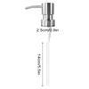 Leeseph Soap Dispenser Pump Head, 304 Stainless Steel Brushed Finish Pump Head 2.5cm Neck Size, Replacement for Kitchen Bathroom