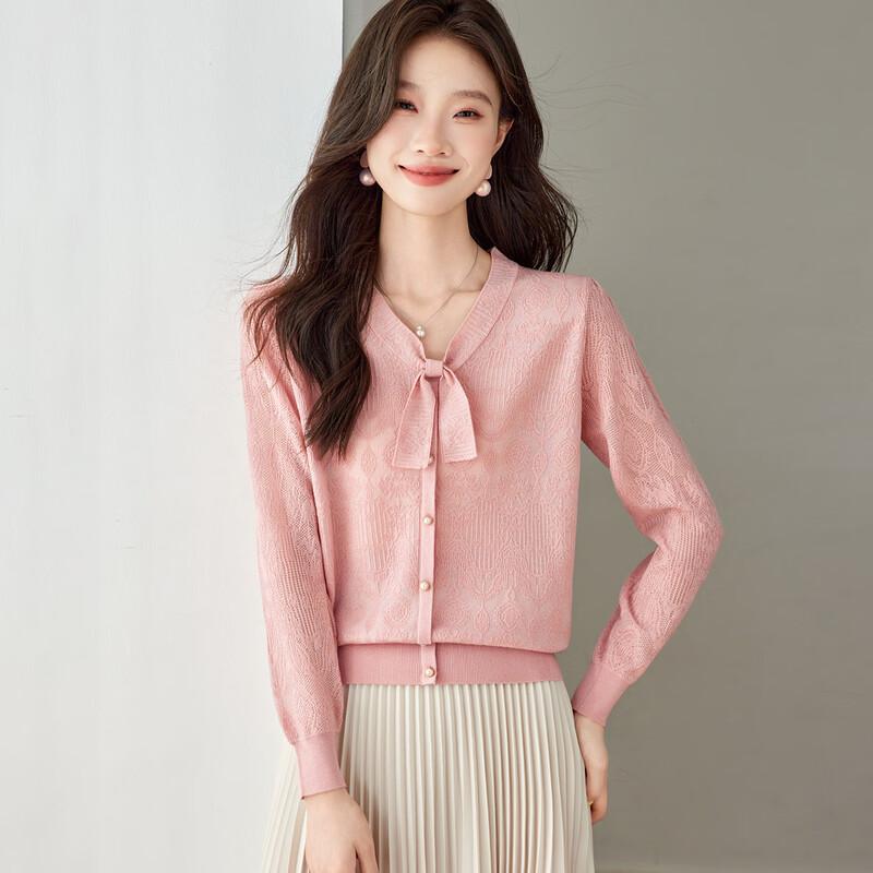 

Srcr Wool Blend Bow V-Neck Knit Cardigan M