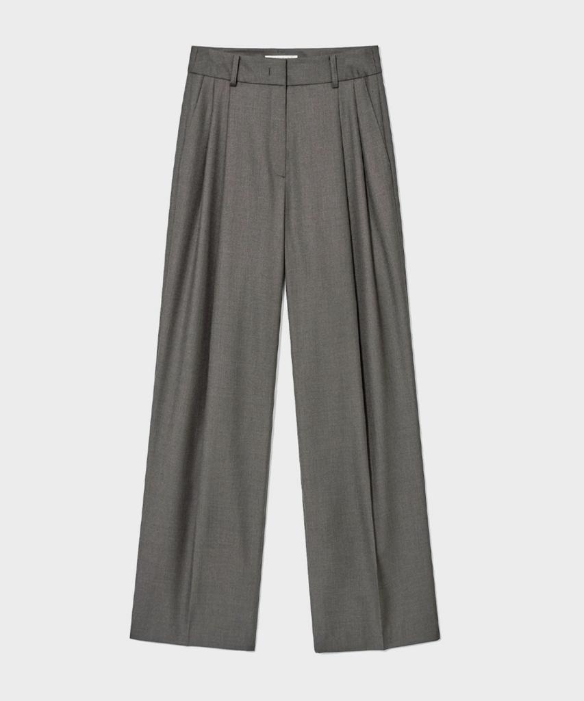 LADY VOLUME (All Season) Long Wide Slacks (Light Grey)