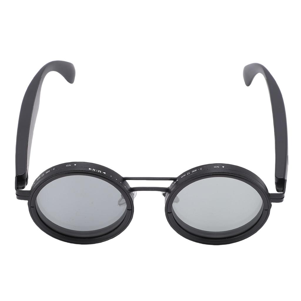 Smart Translation Glasses Round 52mm ND2-400   Dimming Polarized Sunglasses for Daily Use Travel