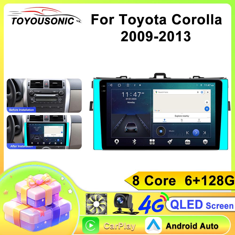 10,1" Android 13 Autoradio für Toyota Corolla E140 / 150 2007 2008 2009 2010 2011 2012 2013 Multimedia-Player 2 Din DVD