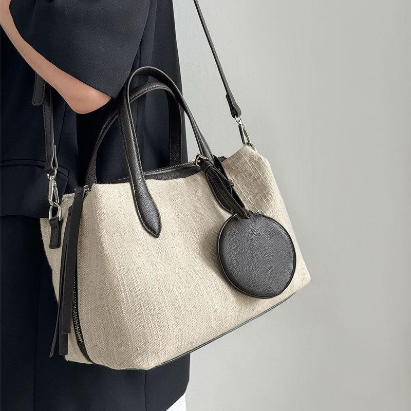 Small-sized Crossbody Bag with Large Capacity and Multiple Compartments for Carrying, Boston-style Handbag
