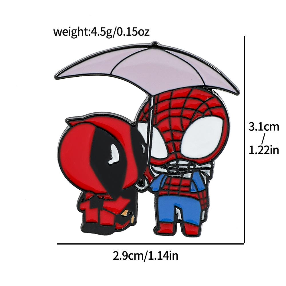 89 Spider-Man Alloy Brooch Marvel Superhero Spider-Man Metal Badge Backpack Jacket Personalized Decoration