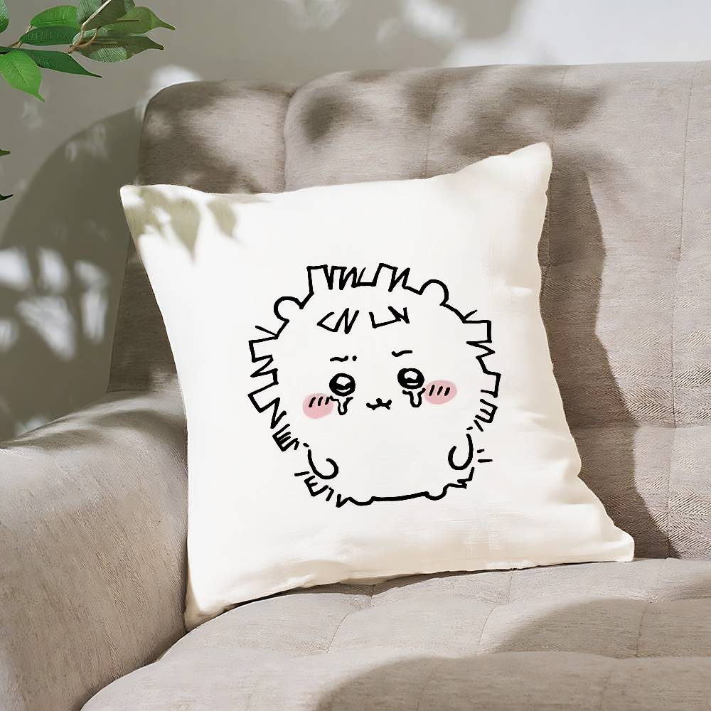 Cute C-chiikawas Pillow Case Cushion Cover Soft Cute Throw Pillow Case For Car Sofa Pillowcase Polyester With Zipper