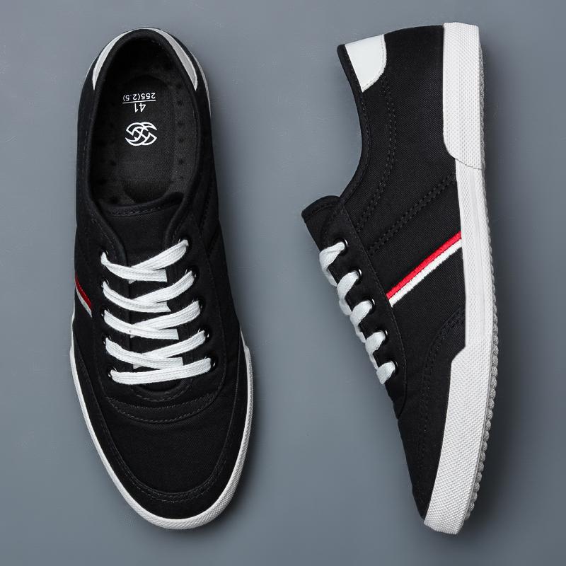 Fashion New Men's Spring Canvas Fashion Shoes Anti-slip Comfortable Shoes Lightweight Breathable Lace Up Men Shoes 9272