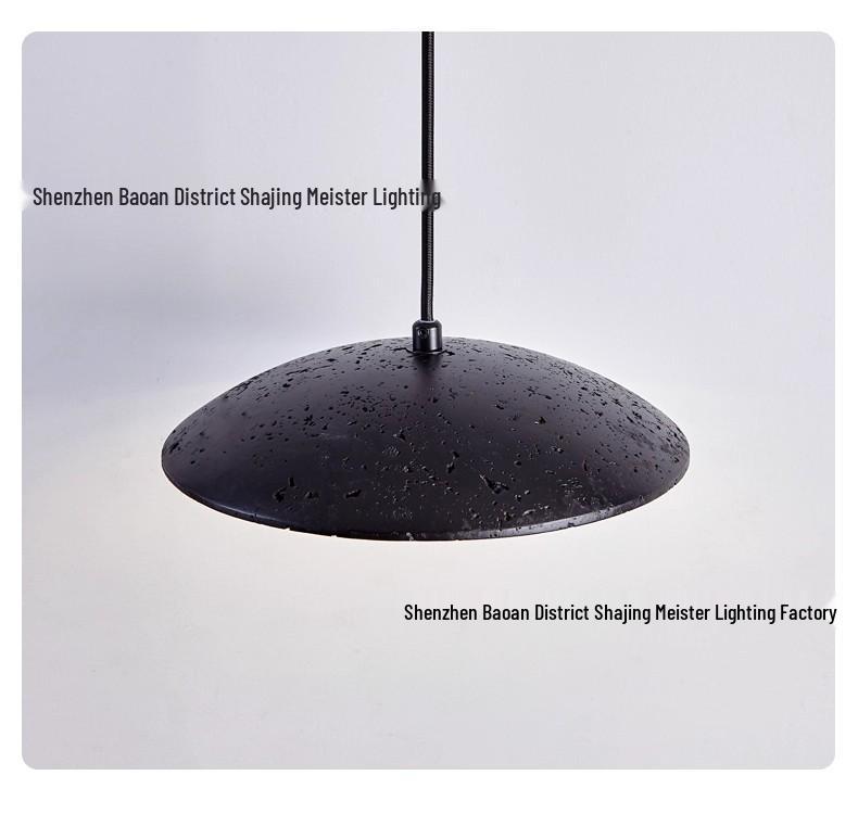 Mid-century Wabi-sabi Travertine Pendant Light for Dining & Bedrooms