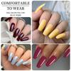 96Pcs 4-Color Glossy Manicure, Glossy Solid Color Fake Nails, Full Cover Artificial Nails For Natural Look Manicure