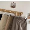 Autumn/Winter 2023 Women's PU Leather A-Line Skirt - High Waist, Slim Fit, Knee-Length, Casual Korean Style
