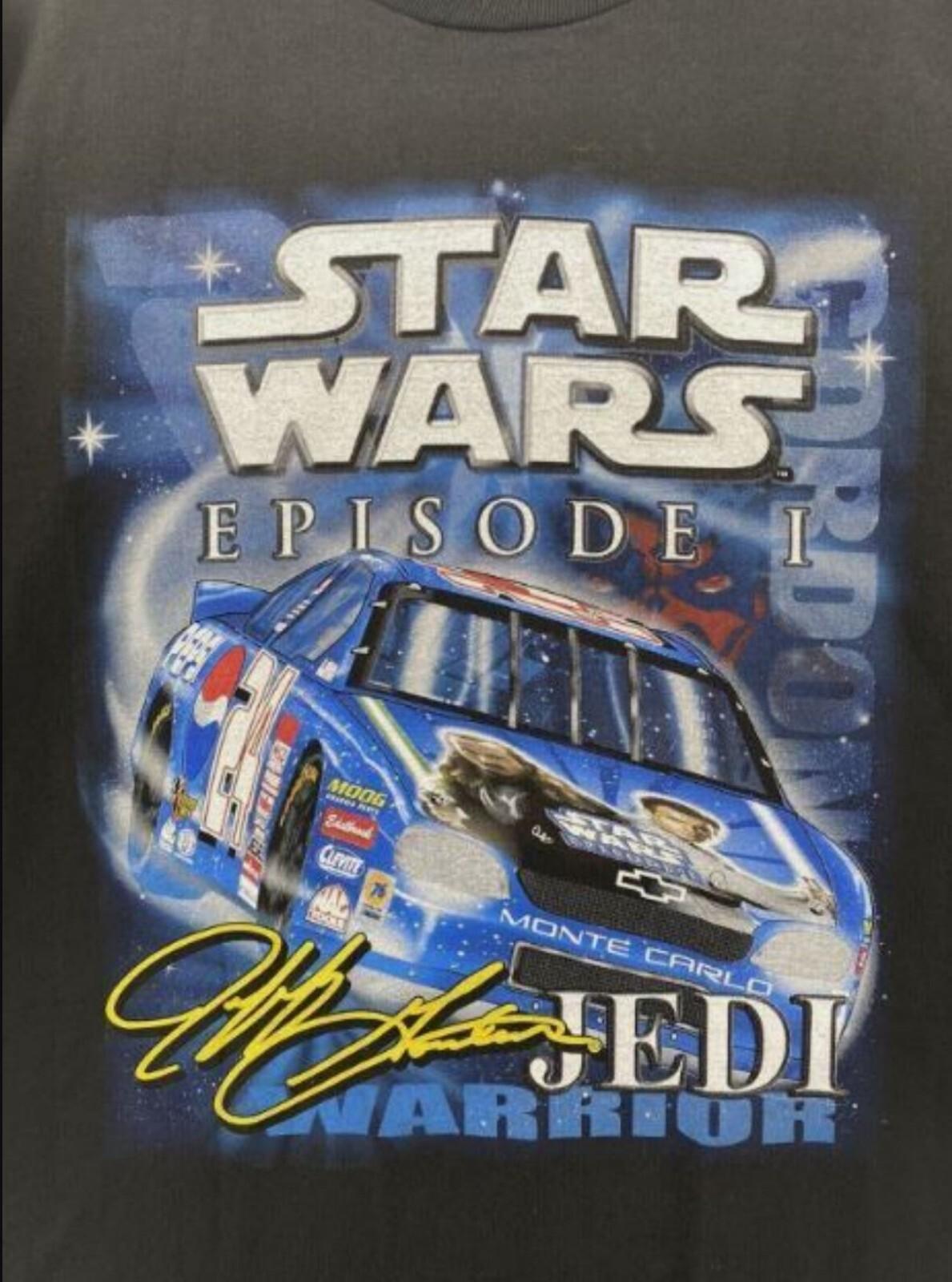 Star Wars Episode 1 Men’s NASCAR T-shirt S5XL Jeff Gordon 1999 Black VTG NEW! XXXXL