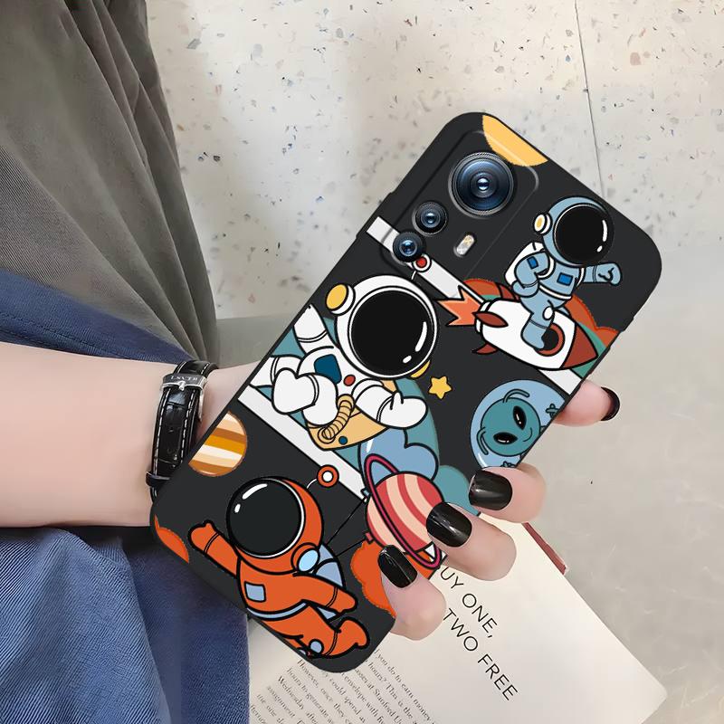 

Мультяшний Астронавт Милий Комікс Для Xiaomi Mi 13T 13 12T 12 11T 11i 11 A3 10T 10 9 Pro Lite Ultra 5G Чорний М який Чохол для Телефону Mi 11T Pro