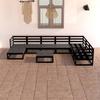 VidaXL Garden Lounge Set 8 Pcs Patio Furniture Set Outdoor Furniture Garden Furniture Black 3075713