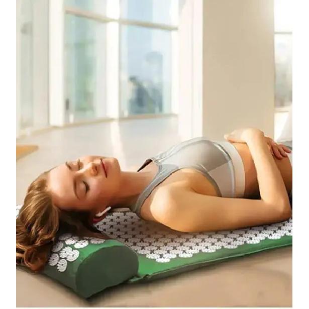 Massagedyna Yogamatta Kudde Akupressur Massagematta Set Piggar Fitness yoga Pilates Lindra Stress Ryggsmärta Applikator kuznetsov