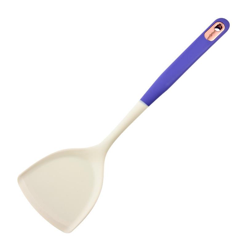 Heat Resistant Wooden Handle Spatula Soup Spoon Skimmer Home Cooking Spatula Non-Stick Cooking Set Kitchen Utensils