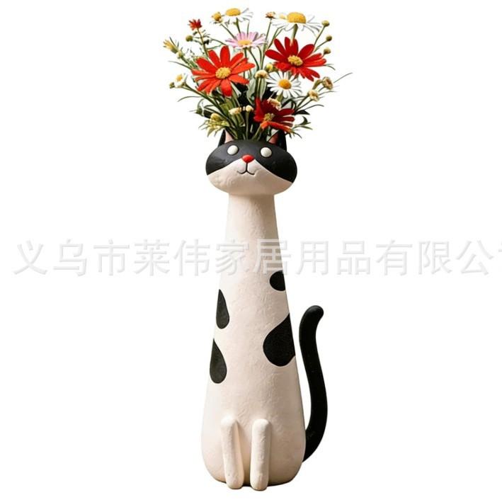 Funny Cat-shaped Vases, Vase Ornaments, Home Office Decoration, Cartoon Animals, Gifts, Multiple Options to Choose From
