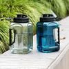 2.4L Large Capacity Fitness Water Bottle,BPA Free Portable Sports Bottle for Camping Gym Cycling,Men's Plastic Water Bottle