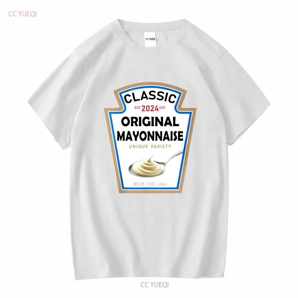 Mayonnaise Halloween Costume Family Matching Ketchup T Shirt vintage Washed fashion streetwear homme Slightly