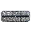 New manicure 12-grid jewelry size mixed flat-bottomed diamond round silver diamond jewelry