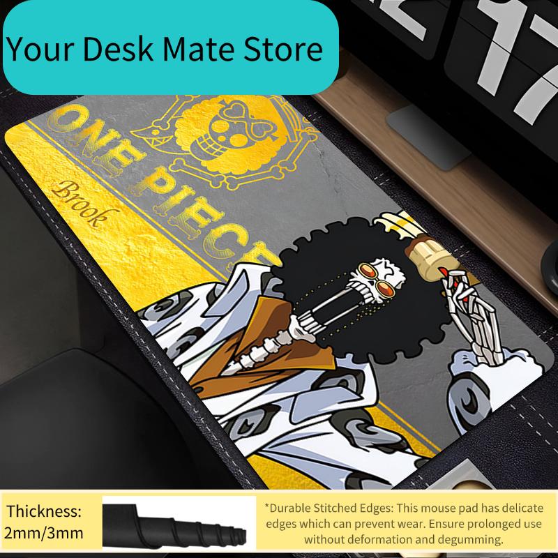 Mouse Pad one piece Brook Anime Game Gaming Accessories Varmilo Keyboard Pad PC Computer Rubber Desk Mat Carpet Mousepad